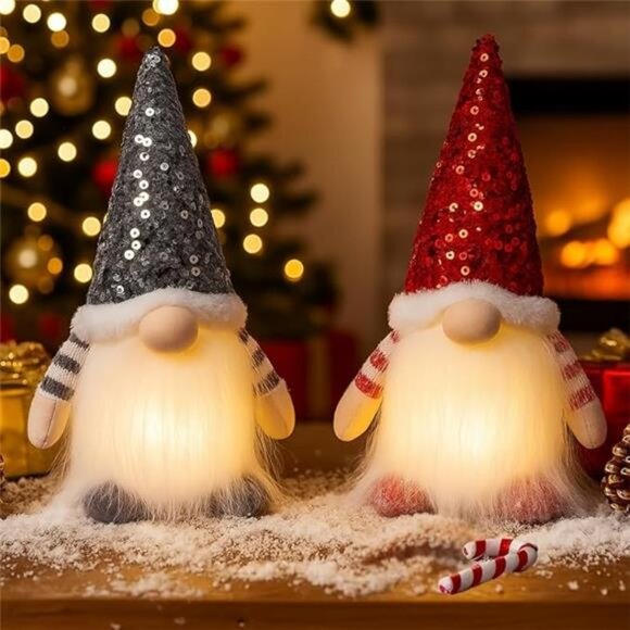 2PCS Christmas Gnomes Decorations and Christmas Decorations Indoor Lighted - - Picture 7 of 7
